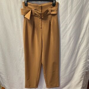 Love Republic Belted High-Waist Trousers 8 Cropped Workwear Office Corpcore Pant